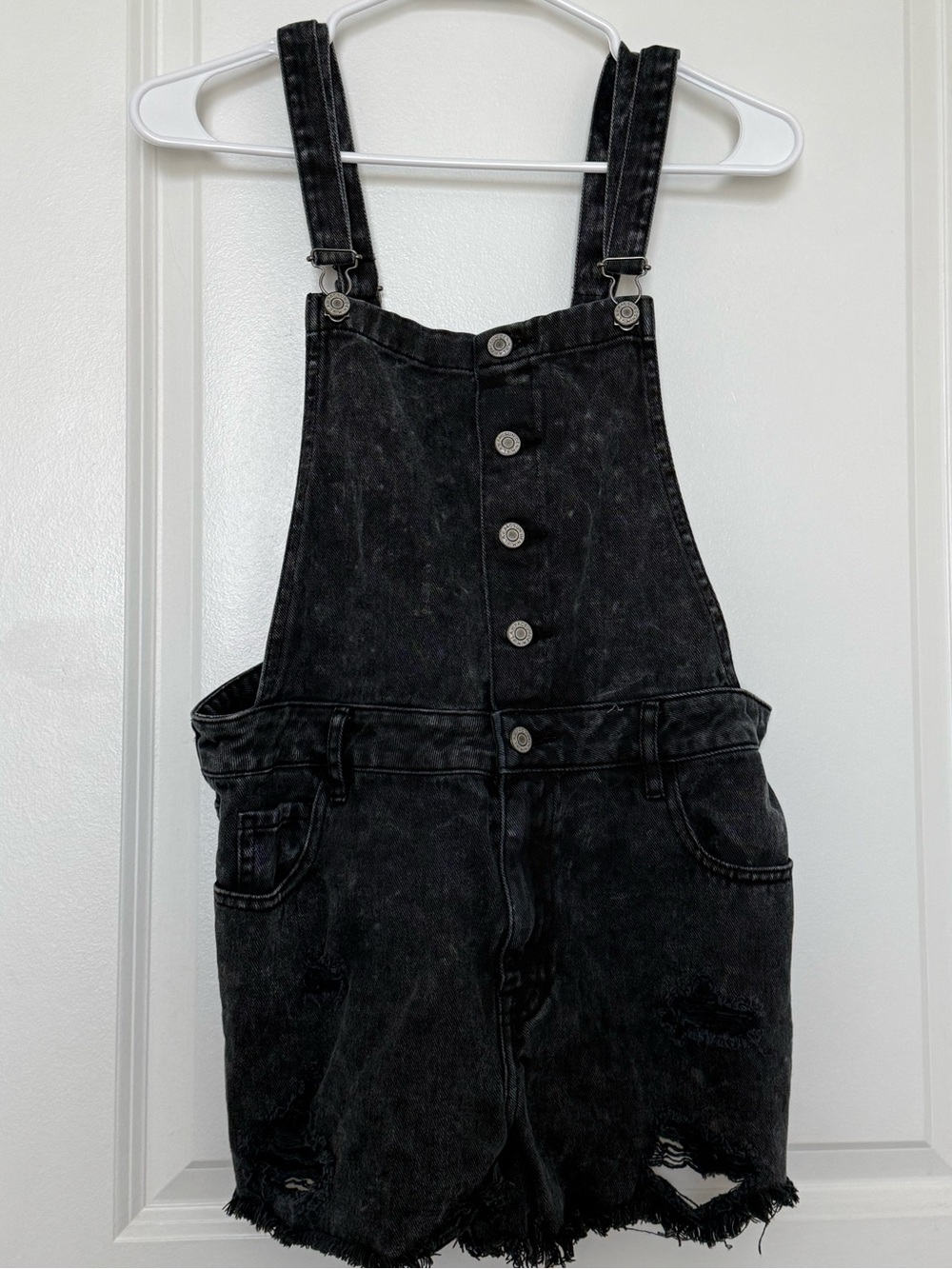 Pacsun Distressed Denim Short Overalls